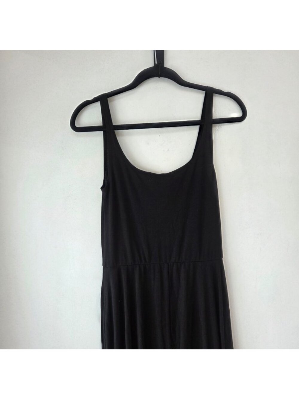 Quince Tencel Jersey Fit & Flare Black Midi Dress Capsule Wardrobe Women's S - Picture 5 of 9
